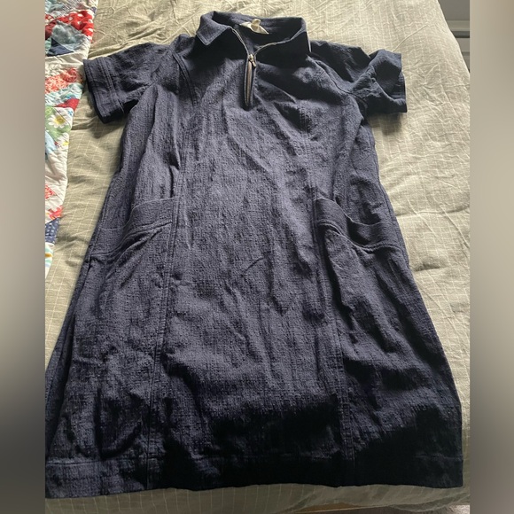 Like new Boden Zip Detail Mini Shift Dress in Navy - Picture 2 of 3